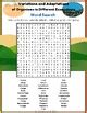 ADAPTATIONS OF ORGANISMS ECOSYSYTEMS Word Search 34 Hidden Words