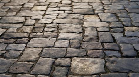 Premium Photo | A cobblestone road with a cobblestone