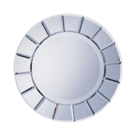 Round Sun Shaped Mirror Silver