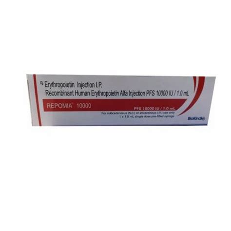 Erythropoietin Injection Ip 1x10ml Single Dose Pre Filled Syringe