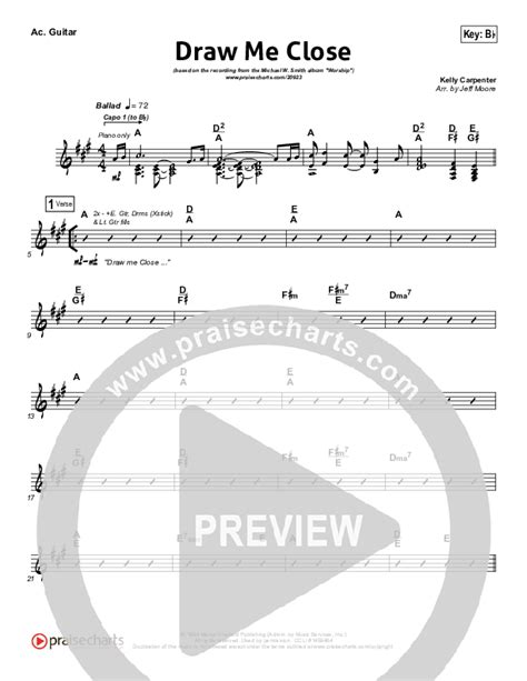 Draw Me Close Acoustic Guitar Sheet Music Pdf Michael W Smith