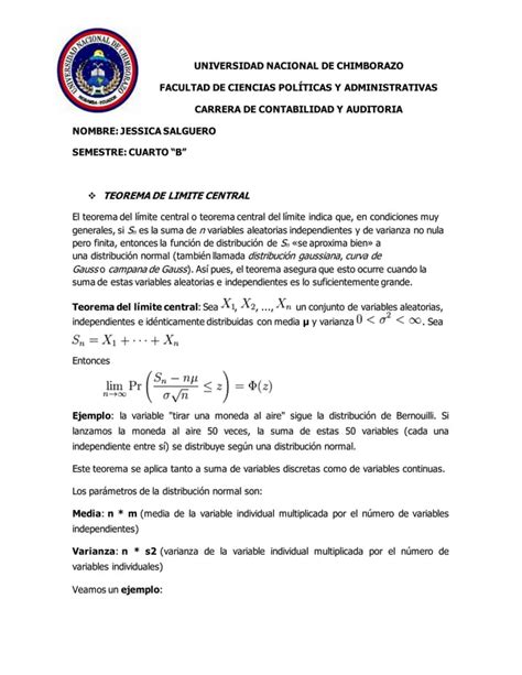 Teorema De Limite Central PDF