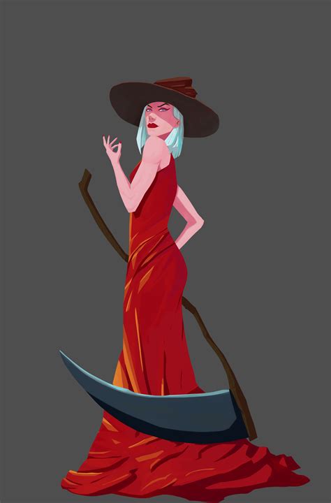 ArtStation - lady in red