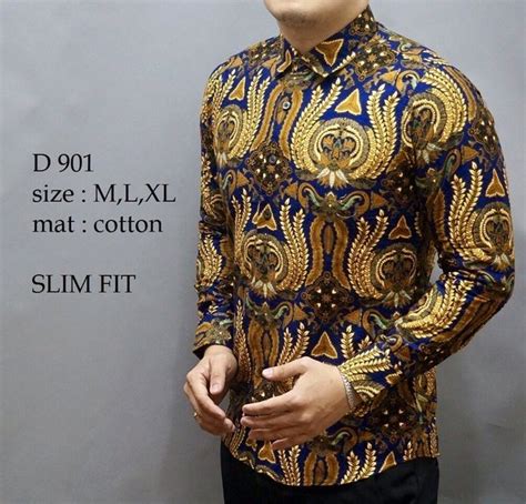 Jual Kemeja Batik Pria Mewah Slimfit D Di Lapak Kingbatikcollection