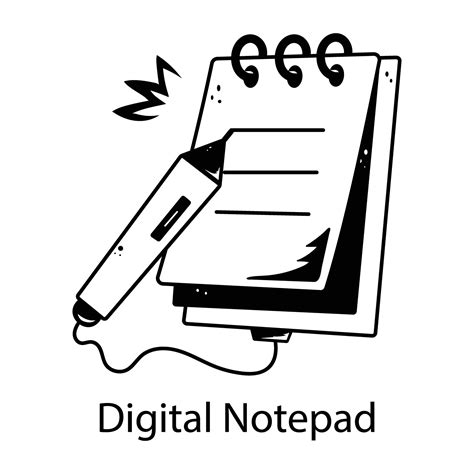 Trendy Digital Notepad 44822809 Vector Art at Vecteezy