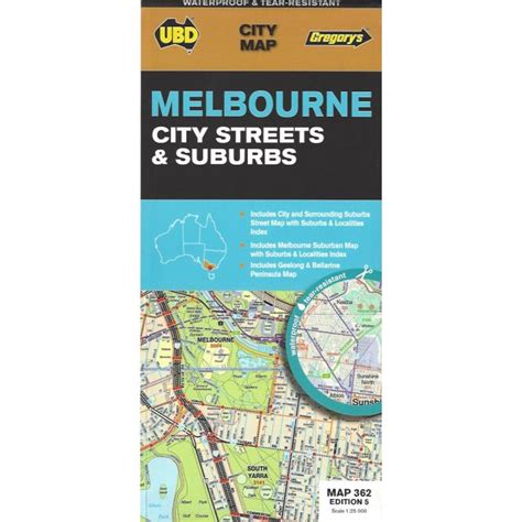 Melbourne City And Suburbs Map Ubd 362 Carto Graphics