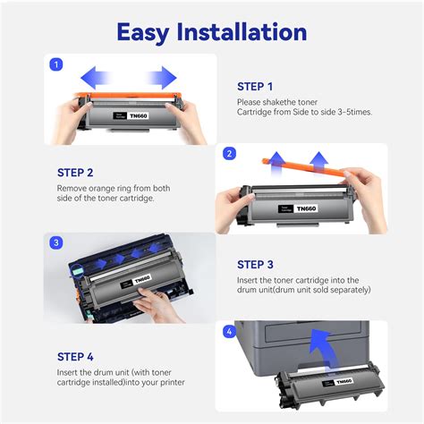 Tn660 Toner Cartridge High Yield Replacement Compatible For Brother Tn 660 Tn 660 Tn630 To Use