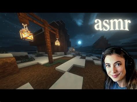 ASMR Minecraft Longplay Relaxing Soft Spoken Cozy Lodge In Snowy