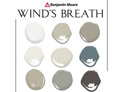 Winds Breath Paint Palette Benjamin Moore Color Palette Etsy