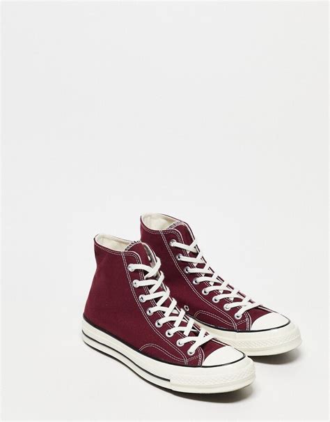 Converse Chuck 70 Hi Sneakers In Dark Beetroot Shopstyle