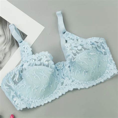 Towed22 Push Up Bras For Women Women S Lace Plus Size Full Coverage Unlined Underwire Bra Blue