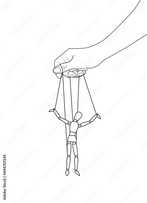 Marionette String Puppet Manitpulation Thread Control Puppeteer Hand