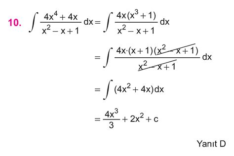 Ntegral Alma Kurallari Ar Ivleri Cep Test Z Mleri