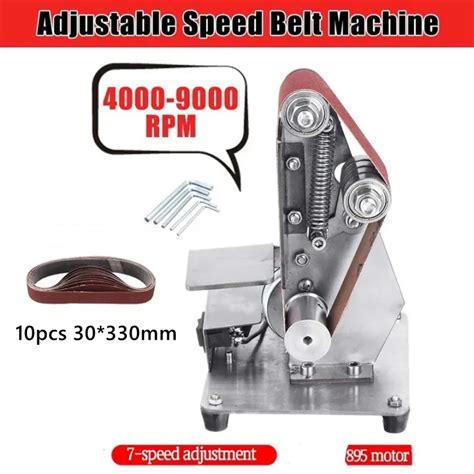 350W Mini Electric Belt Machine Sander Sanding Grinding Polishing ...