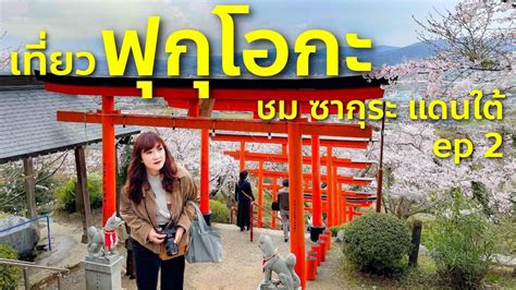 Vlog ฟกโอกะ ชมซากระแดนใต ศาลเจา Ukiha Inari ชมไลทอพซากระท