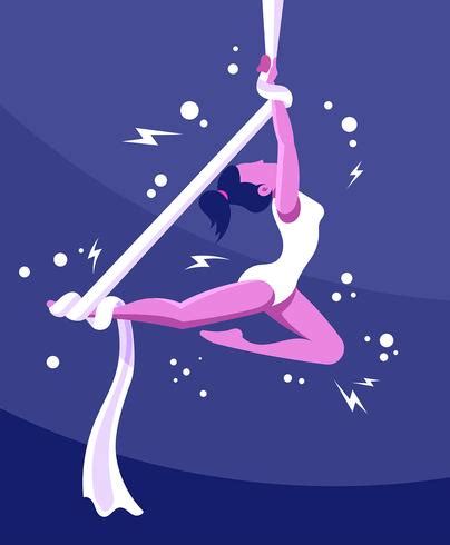 Trapeze Artist Illustration 242534 Vector Art at Vecteezy