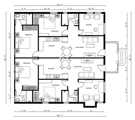 2D and 3D floor plans for Duplex House on Behance