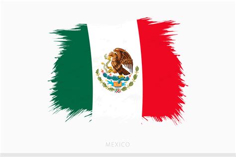 Grunge Flag Of Mexico Vector Abstract Grunge Brushed Flag Of Mexico