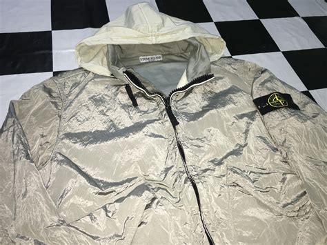 Vintage Stone Island Flight Jacket Bomber Reflective Size L Good