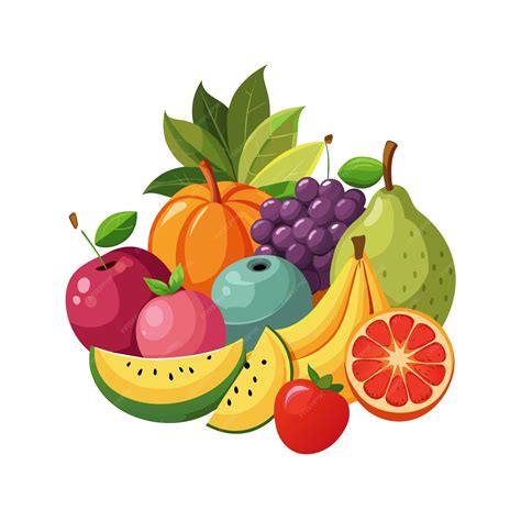 Premium Vector | A picture of a bunch of fruits including bananas and