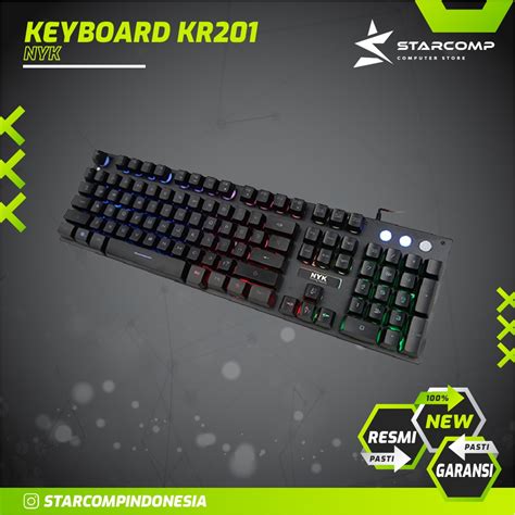 Jual NYK Nemesis Keyboard Gaming KR 201 RGB Game Master KR201 Metal