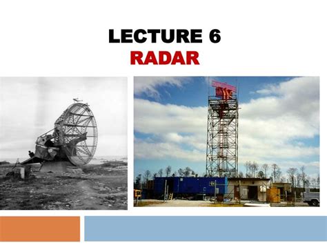 Ppt Lecture 6 Radar Powerpoint Presentation Free Download Id5714696