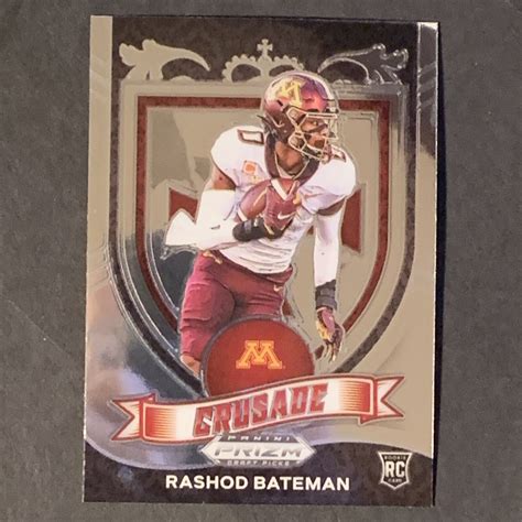 Prizm Draft Picks Football Rashod Bateman Rc Crusade U Of