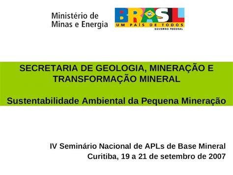 Ppt Secretaria De Geologia Minera O E Transforma O Mineral