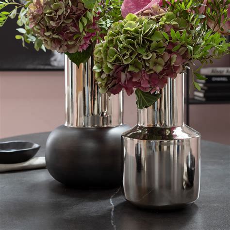 wazony czarno srebrne ocm  cm kare design wyposazenie wnetrz