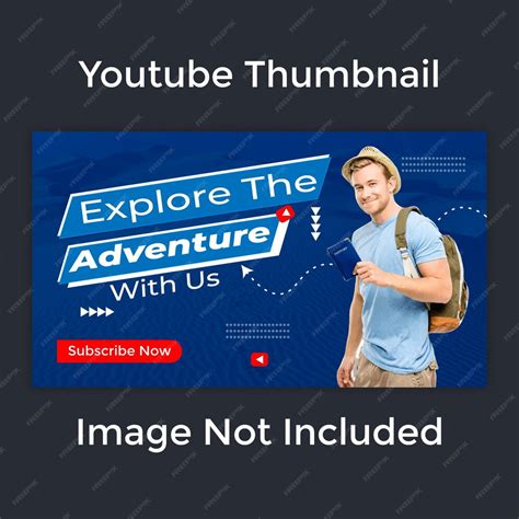 Premium Vector Modern Travel Youtube Thumbnail Design Template Vector File