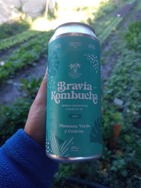 Kombucha Bravia Manzana Verde Y Cedron Huerta Grande