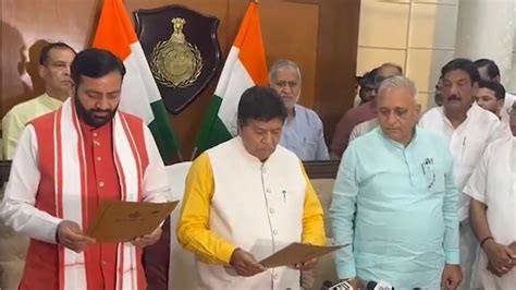 Haryana Cm Nayab Singh Saini Takes Oath As Bjps Mla From Karnal Watch