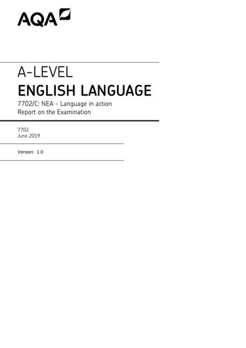 Aqa English Language A Level Nea Commentary A Complete Set Of Lessons Teaching Resources