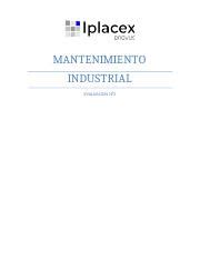 EVA 4 Mantenimiento Industrial Docx MANTENIMIENTO INDUSTRIAL