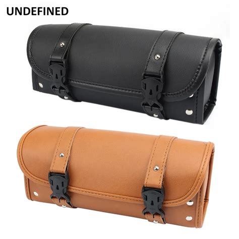 Retro Motorcycle Handlebar Sissy Bar Saddle Bag Pu Leather Tool Bag