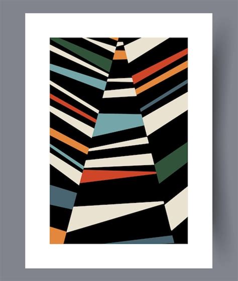 Premium Vector Abstract Triangles Geometric Lines Wall Art Print