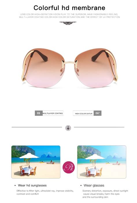 Skyway Newest Rimless Bend Leg Sunglasses Women Brand Designer Trend Colorful Lens Sun Glasses