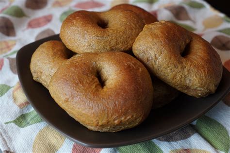 Bread Machine Homemade Pumpkin Bagels Just A Recipe