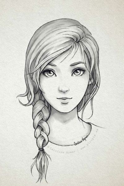 38 Simple Art Beautiful Steps Pencil Sketches Of Girls Portrait