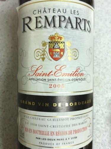 Ch Teau Les Remparts Saint Emilion Vivino Brasil