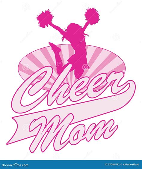 Cheer Mom Design Stock Vector Illustration Of Girl Jump 57084542