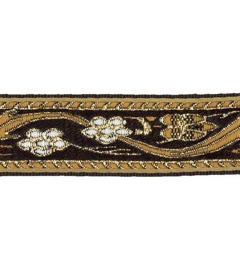 Simplicity Metallic Band Trim 05 Brown And Gold Floral Joann