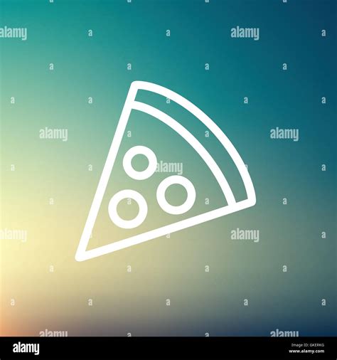 Pizza Slice Thin Line Icon Stock Vector Image And Art Alamy