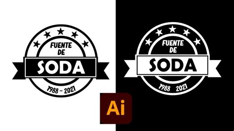 COMO Hacer Un LOGO FACIL Para FUENTE DE SODA Adobe Illustrator