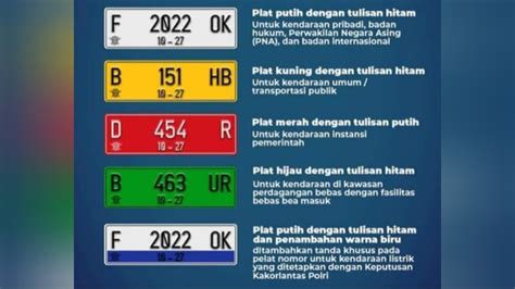 Mengenal Warna Plat Nopol Kendaraan Di Indonesia Ada Merah Kuning Dan