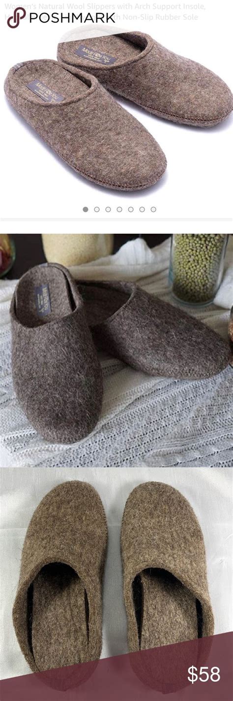 Made for you wool house slippers arch support (10) | Slippers with arch ...