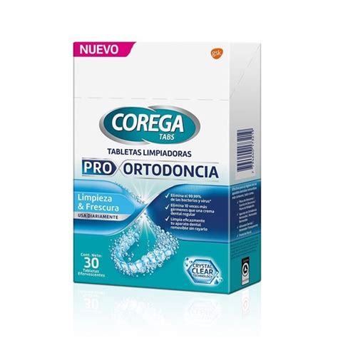 Tabletas Limpiadoras Corega Pro Ortodoncia X 30 Un Corega Cuidado De