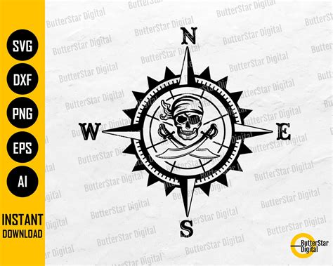 Pirate Compass Clip Art