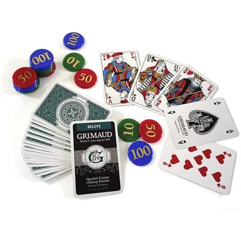 Belote Expert Jeu De Cartes Fran Aises Avec Jetons Marqu S Coffret