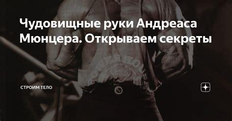 Чудовищные руки Андреаса Мюнцера. Открываем секреты | Строим Тело | Дзен